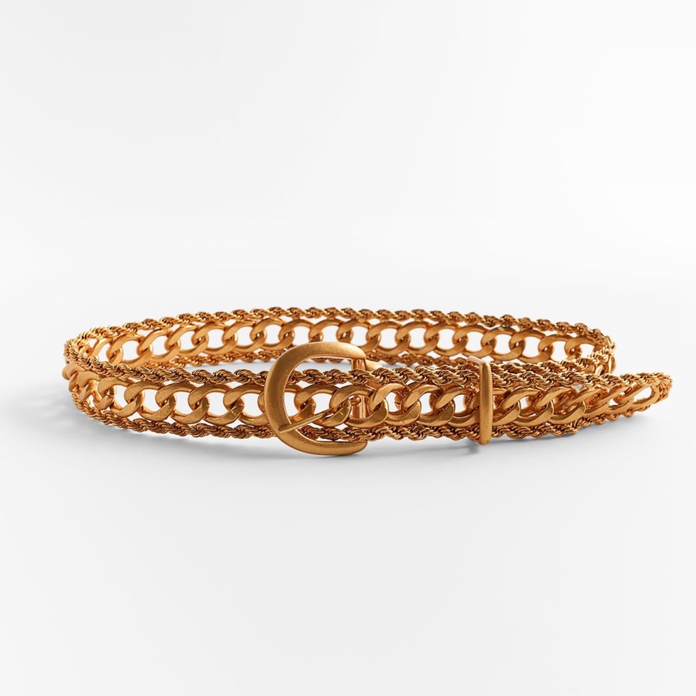 Metallic link belt from Zara